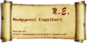 Medgyessi Engelbert névjegykártya